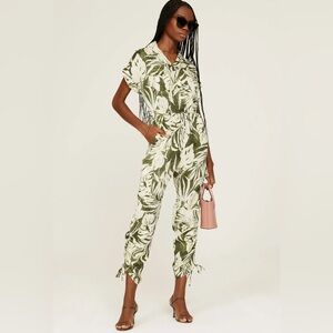 FLAWED Lauren Ralph Lauren Green Valanya Jumpsuit Size 2 $245